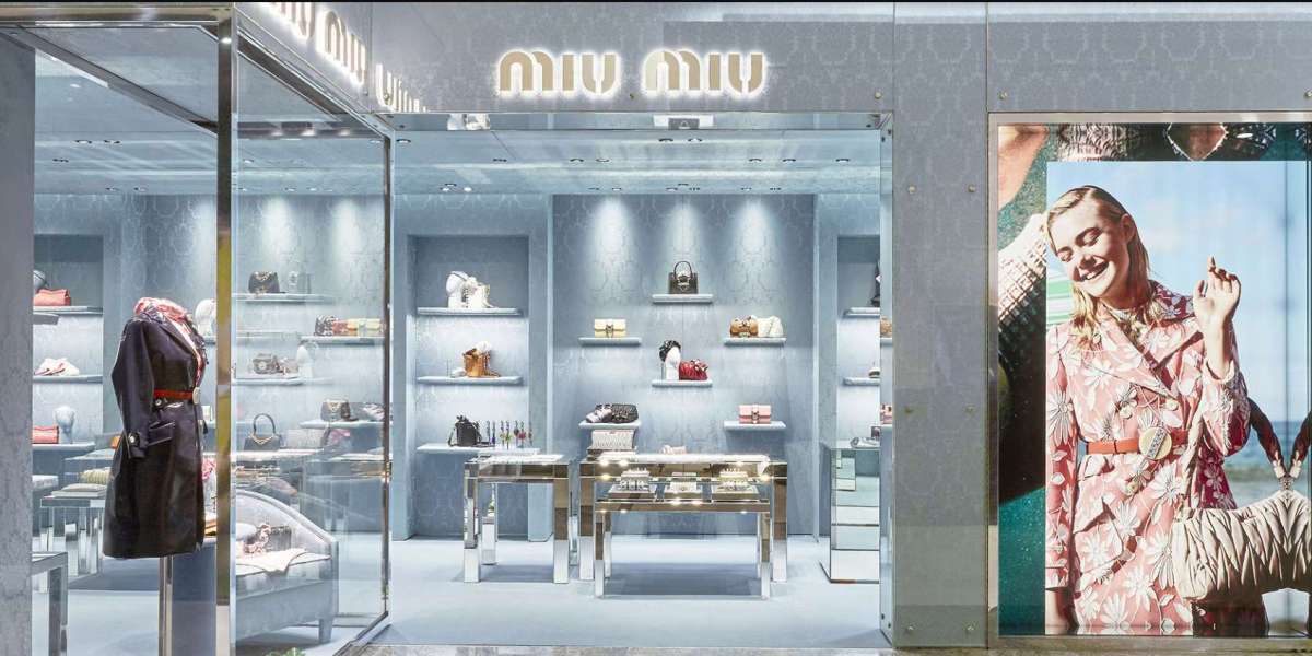 Miu Miu Sale Store behind the big gown